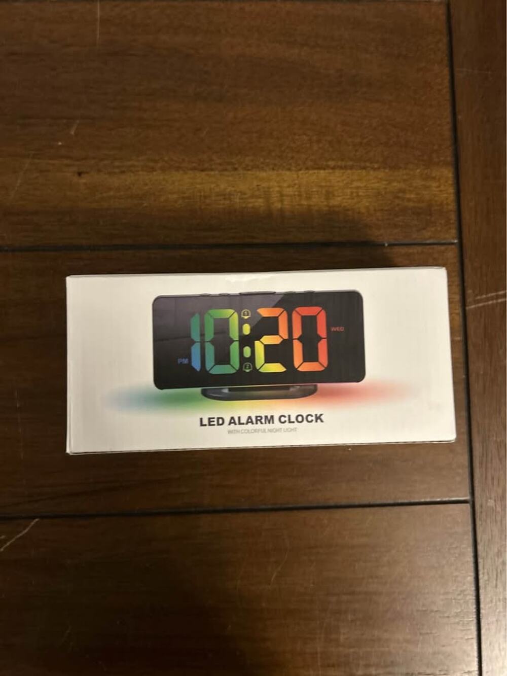 Hournor Digital LED Alarm Clock Colorful Night Light USB Powered Bedside New
